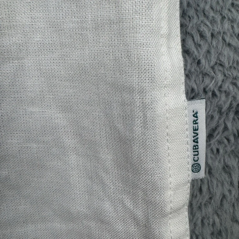 Cubavera Linen Shirt Men XL White Short Sleeve Button Front NWT - Picture 7 of 8